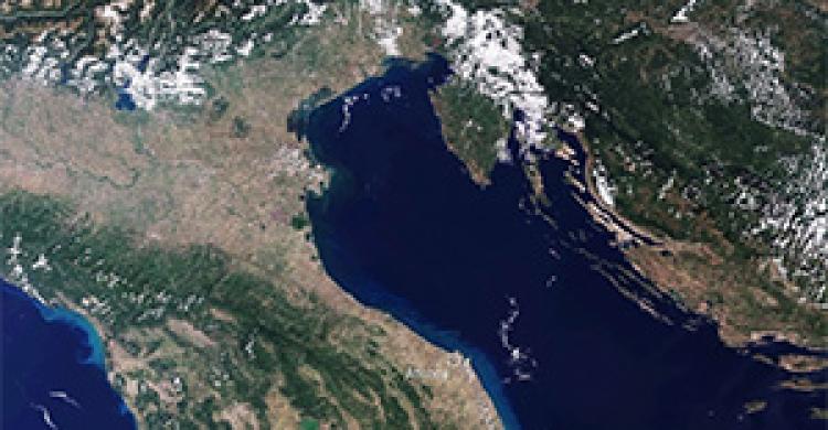 Satellitenbild von Oberitalien. Foto: ESA