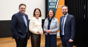 FFG-Geschäftsführerin Henrietta Egert-Stadlhuber mit Stefan Schnöll, Astrid Mayr und Walter Haas